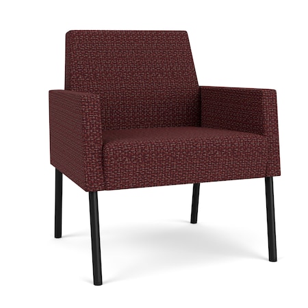 Lesro Mystic Lounge Reception Guest Chair, Black, RF Nebbiolo Upholstery ML1101
